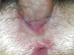 Hårete creampie