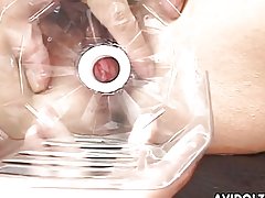 Vakre japanske babe blir fylt med tykk dildoer